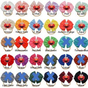 Elmo Bow Baby Girl Bow Outfit Elmo Birthday Elmo Headband Elmo Hair Clip Bow